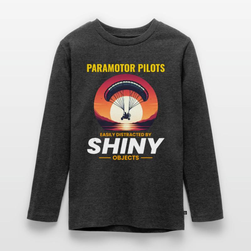 Paramotor Pilot Paramotoring Powered Paraglider Teenager Premium Organic Long Sleeve Shirt