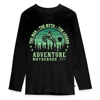 2017 Anniversaire né en 2017 Rétro Vintage - T-shirt manches longues Premium Ado - noir - Devant - AI Model Kid Female (0cm)