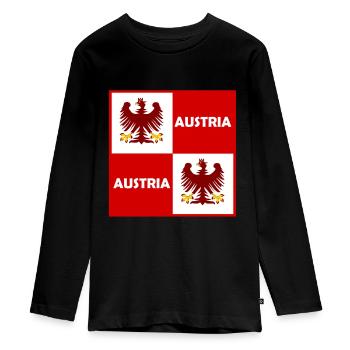 Les Autrichiens - T-shirt manches longues Premium Ado - noir - Devant - AI Model Kid Female (0cm)