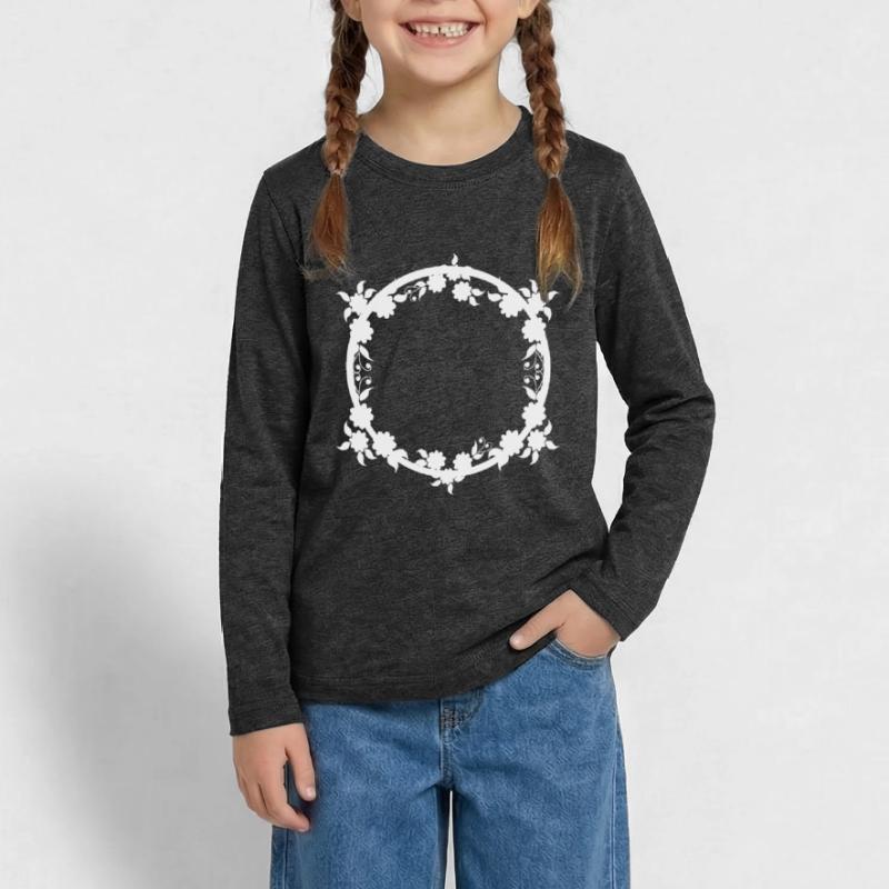Ornaments Circular frame Basic text Teenager Premium Organic Long Sleeve Shirt