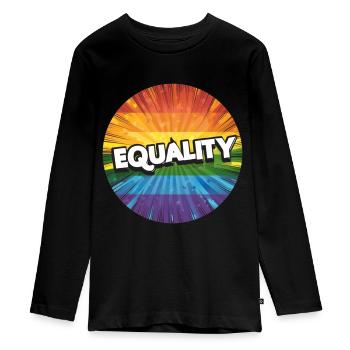 LGBTQ Equality - Teenager Premium Bio Langarmshirt - Schwarz - Vorne - AI Model Kid Female (0cm)