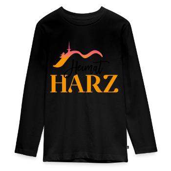 Logo Klassik - Teenager Premium Bio Langarmshirt - Schwarz - Vorne - AI Model Kid Female (0cm)
