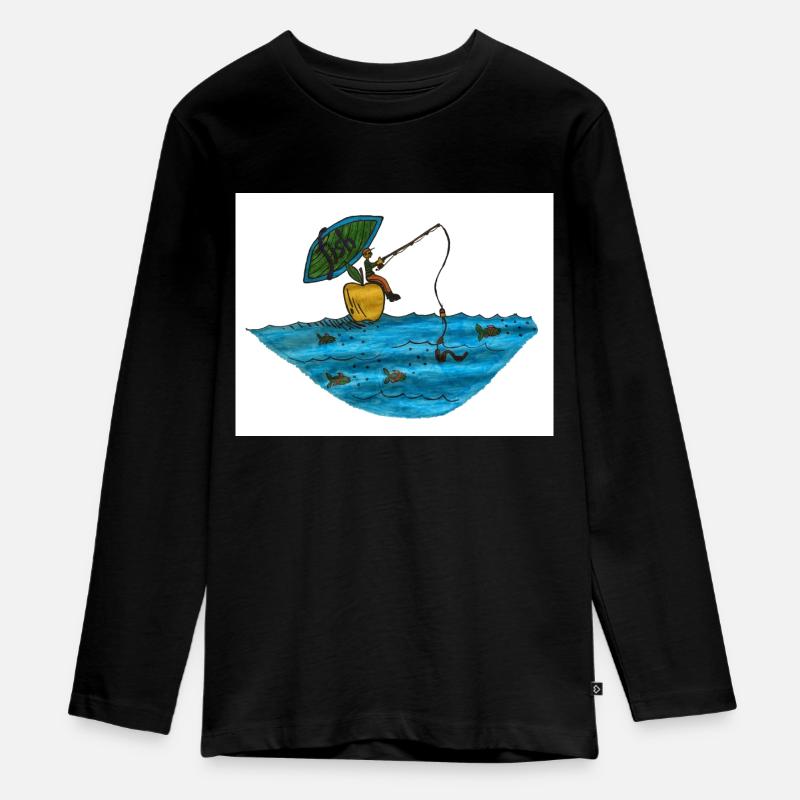 Poisson - T-shirt manches longues Premium Ado - noir