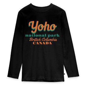 Jasper Nationalpark British Columia Kanada - Teenager Premium Bio Langarmshirt - Schwarz - Vorne - AI Model Kid Female (0cm)