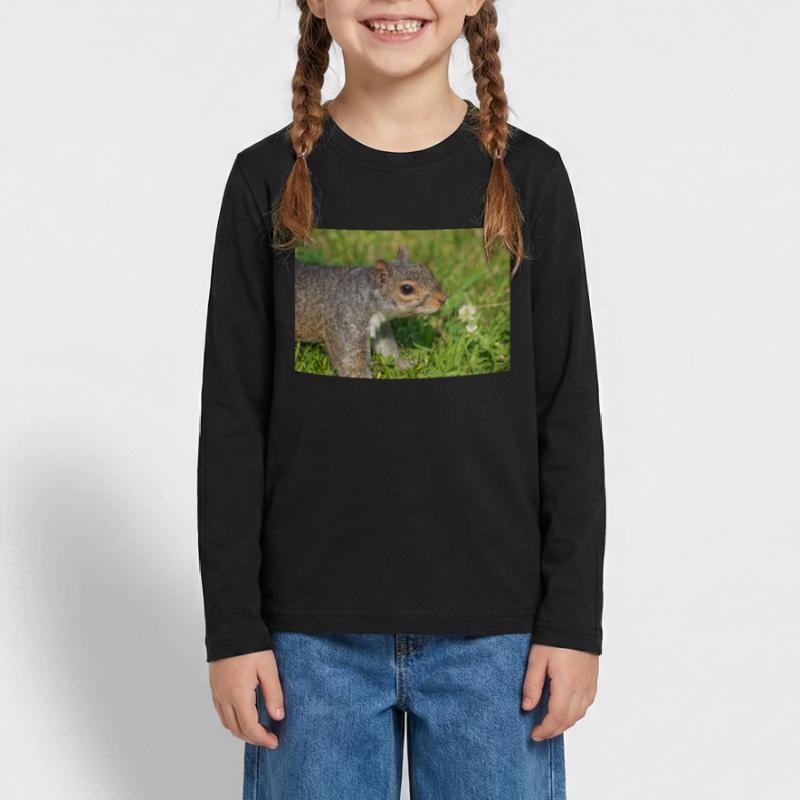 Grey squirrel Grauhörnchen Sciurus carolinensis Teenager Premium Organic Long Sleeve Shirt