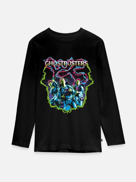 Ghostbusters Auf Geisterjagd - Teenager Premium Bio Langarmshirt - Schwarz