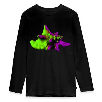 Coquille Pop Art - T-shirt manches longues Premium Ado - noir - Devant - AI Model Kid Female (0cm)