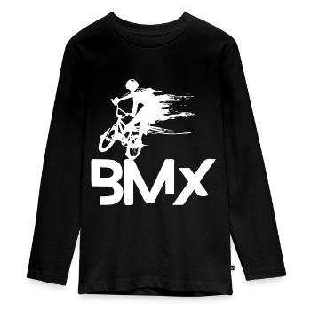 BMX cadeau Ado ou Jeune Garçon - T-shirt manches longues Premium Ado - noir - Devant - AI Model Kid Female (0cm)