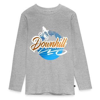 Descente - T-shirt manches longues Premium Ado - gris chiné - Devant