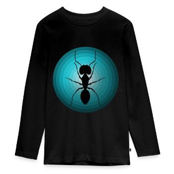 Ants - Teenager Premium Organic Long Sleeve Shirt - black - Front - AI Model Kid Female (0cm)