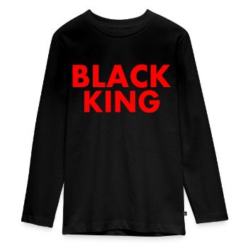 Black king - T-shirt manches longues Premium Ado - noir - Devant - AI Model Kid Female (0cm)