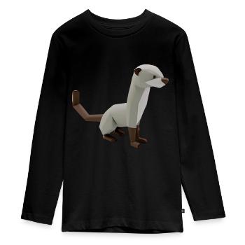 Furets polygonaux - T-shirt manches longues Premium Ado - noir - Devant - AI Model Kid Female (0cm)