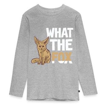 Qu'est-ce que le propriétaire du renard Fennec Fennec Foxes Animals - T-shirt manches longues Premium Ado - gris chiné - Devant