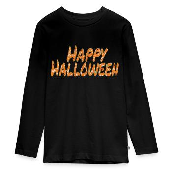 Joyeux halloween - T-shirt manches longues Premium Ado - noir - Devant - AI Model Kid Female (0cm)