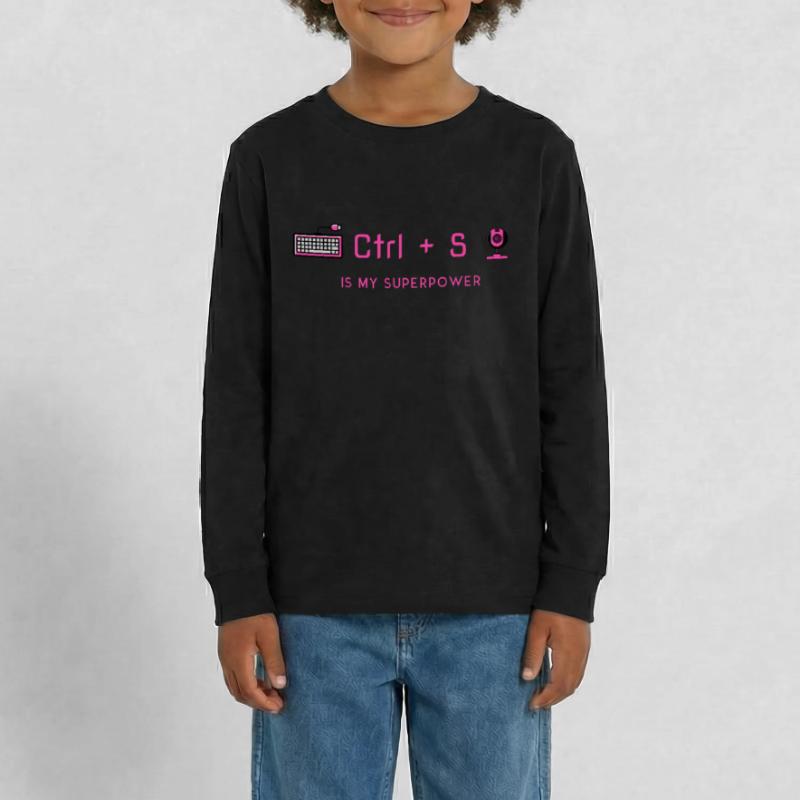 Ctrl+S is My Superpower - Programming Expert Teenager Premium Organic Long Sleeve Shirt