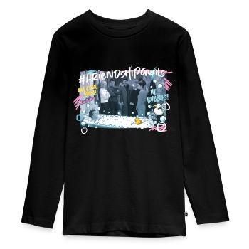 Friends Chandler badet #friendshipgoals - Teenager Premium Bio Langarmshirt - Schwarz - Vorne - AI Model Kid Female (0cm)