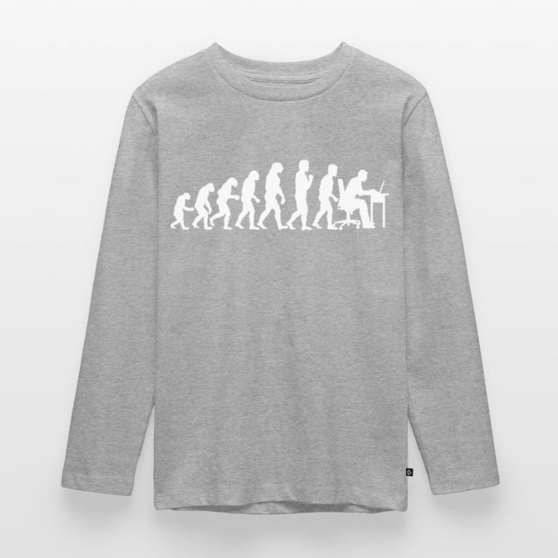 Evolution Computertechniker Nerd Programmierung Teenager Premium Bio Langarmshirt