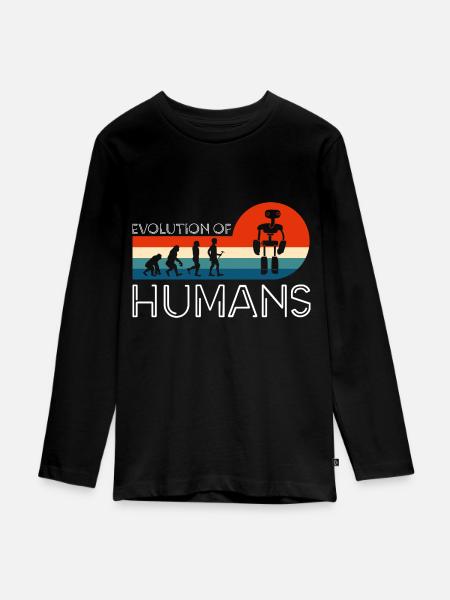 Android Cyborg - Teenager Premium Bio Langarmshirt - Schwarz