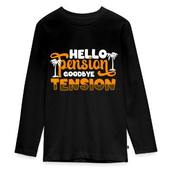 Retraité Repos Retraite - T-shirt manches longues Premium Ado - noir - Devant - AI Model Kid Female (0cm)