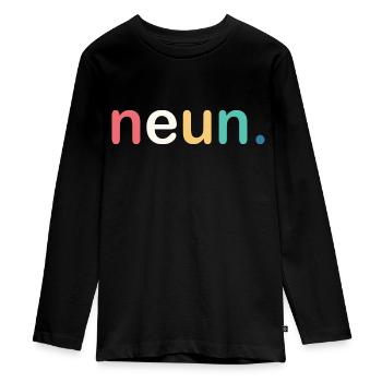 9. Geburtstag Geschenk Neun - Teenager Premium Bio Langarmshirt - Schwarz - Vorne - AI Model Kid Female (0cm)