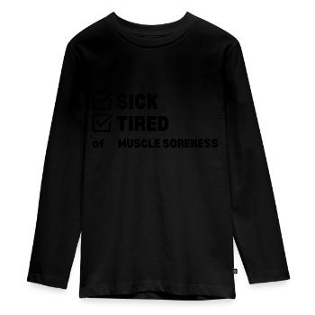 En avoir assez - T-shirt manches longues Premium Ado - noir - Devant - AI Model Kid Female (0cm)