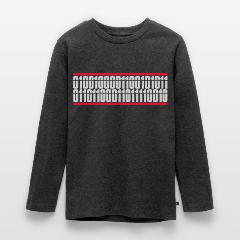 Binary Code Program Language Teenager Premium Organic Long Sleeve Shirt