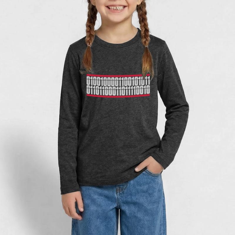 Binary Code Program Language Teenager Premium Organic Long Sleeve Shirt