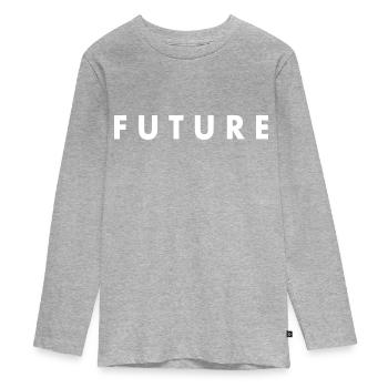 Future - T-shirt manches longues Premium Ado - gris chiné - Devant