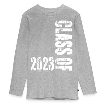 Class of 2023 - Teenager Premium Organic Long Sleeve Shirt - heather grey - Front