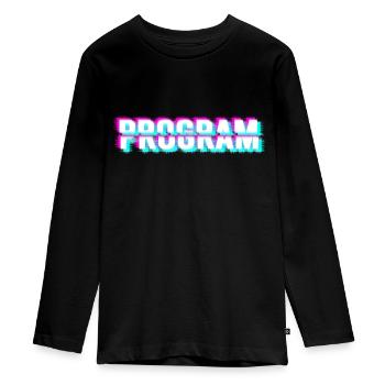 Computerprogramm (weiß) - Teenager Premium Bio Langarmshirt - Schwarz - Vorne - AI Model Kid Female (0cm)