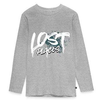 Lost Places - Teenager Premium Organic Long Sleeve Shirt - heather grey - Front