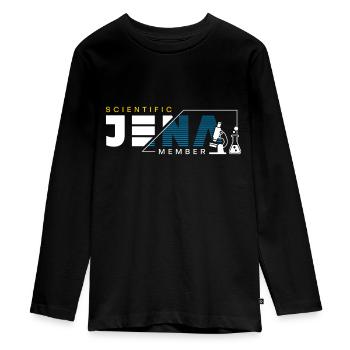 Jena Scientific Member - Teenager Premium Organic Long Sleeve Shirt - black - Front - AI Model Kid Female (0cm)