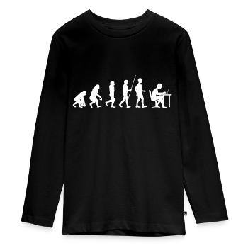 Programmierer Evolution Informatik Student code - Teenager Premium Bio Langarmshirt - Schwarz - Vorne - AI Model Kid Female (0cm)