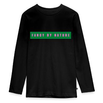 Phantasie von Natur aus - Teenager Premium Bio Langarmshirt - Schwarz - Vorne - AI Model Kid Female (0cm)