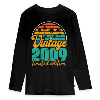 13th Birthday Gift 13 Year Old Birthday - Teenager Premium Organic Long Sleeve Shirt - black - Front - AI Model Kid Female (0cm)