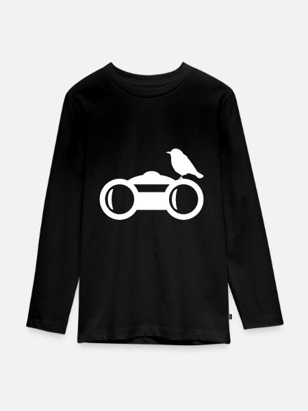 Fernglas - Vogelbeobachtung - Vogelbeobachter - Teenager Premium Bio Langarmshirt - Schwarz