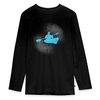 Kanu fahren - Teenager Premium Bio Langarmshirt - Schwarz - Vorne - AI Model Kid Female (0cm)