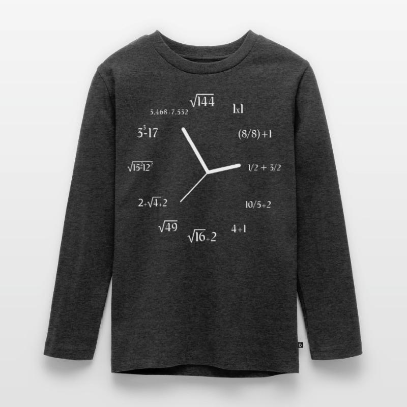 Drôle Math Meme Math Equation Joke Math Clock T-shirt manches longues Premium Ado