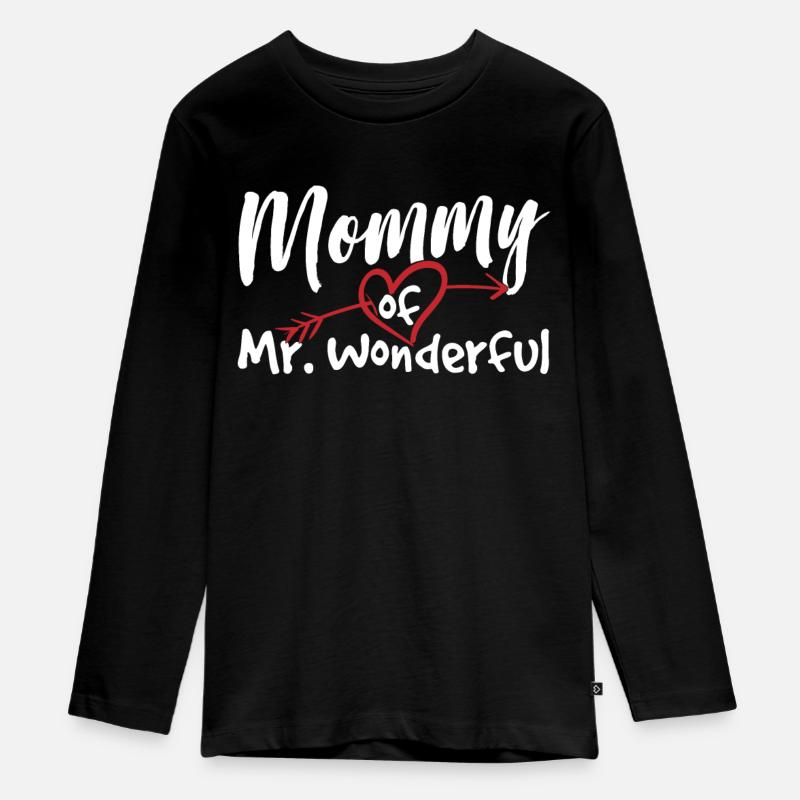 Mami Von Mr Wunderbar Mutti Mutter Muttertag Mama - Teenager Premium Bio Langarmshirt - Schwarz