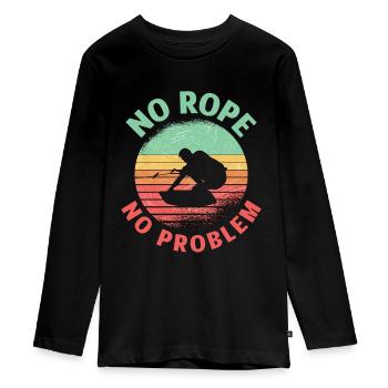 Wakeboard WakeboardIng Wakeboarder Cadeau - T-shirt manches longues Premium Ado - noir - Devant - AI Model Kid Female (0cm)
