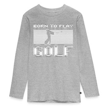 Golfe - T-shirt manches longues Premium Ado - gris chiné - Devant
