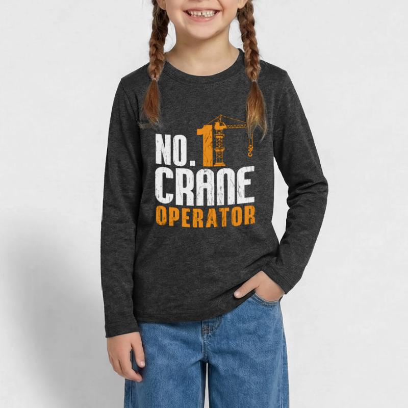 Crane Operator Construction Construction Profession Work Gift Teenager Premium Organic Long Sleeve Shirt