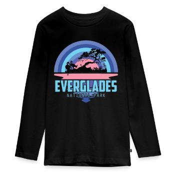Parc national des Everglades Souvenir Pelikan SwampGebi - T-shirt manches longues Premium Ado - noir - Devant - AI Model Kid Female (0cm)