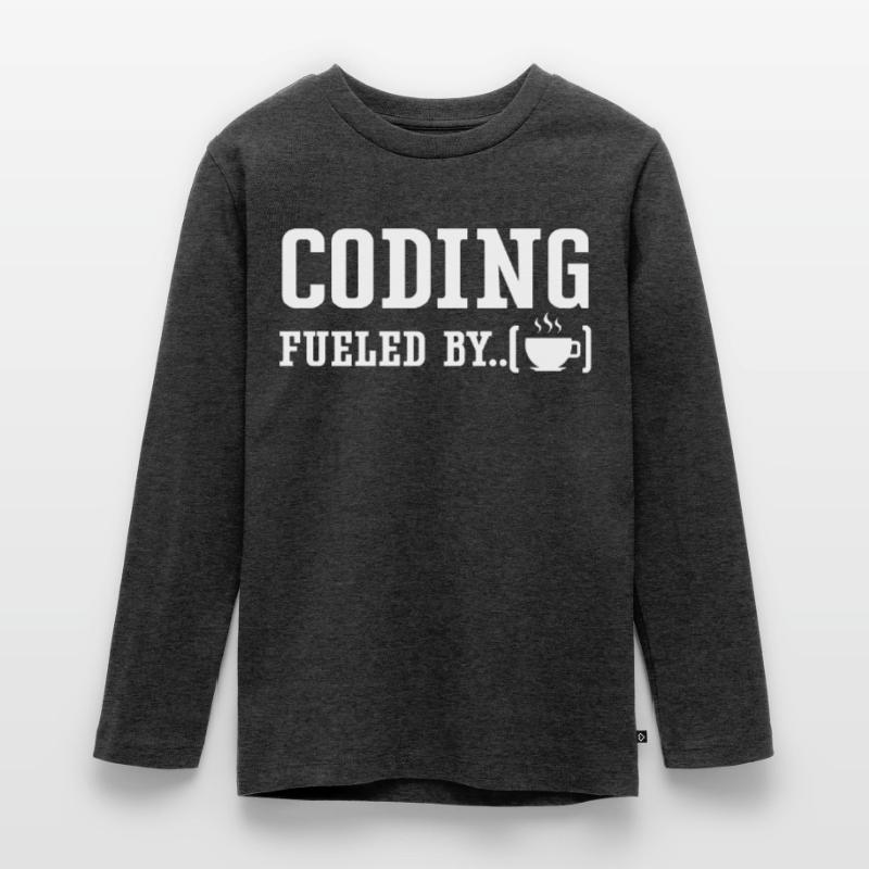 Programmieren Angetrieben Durch Koffein Coding Teenager Premium Bio Langarmshirt