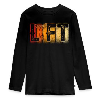 Lift Workout Haltérophilie Gym Haltérophile - T-shirt manches longues Premium Ado - noir - Devant - AI Model Kid Female (0cm)