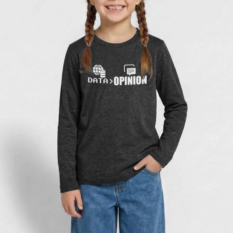 Data > Opinion Coder Programmierer Coding Code Teenager Premium Bio Langarmshirt