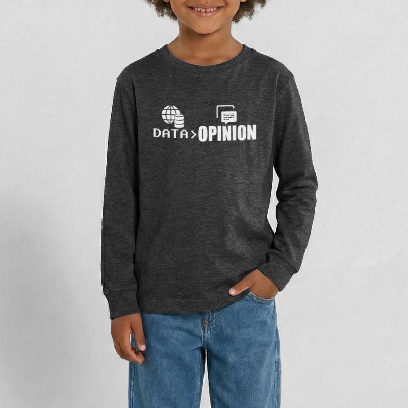 Data > Opinion Coder Programmer Coding Code Teenager Premium Organic Long Sleeve Shirt