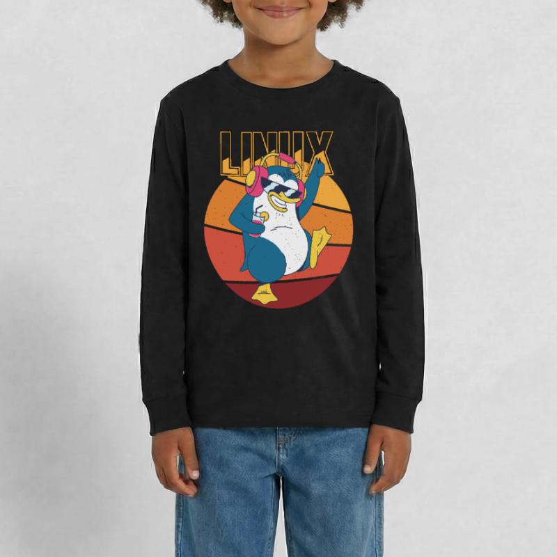 Party Linux Root Cool Penguin Nerd Game Programmer T-shirt manches longues Premium Ado