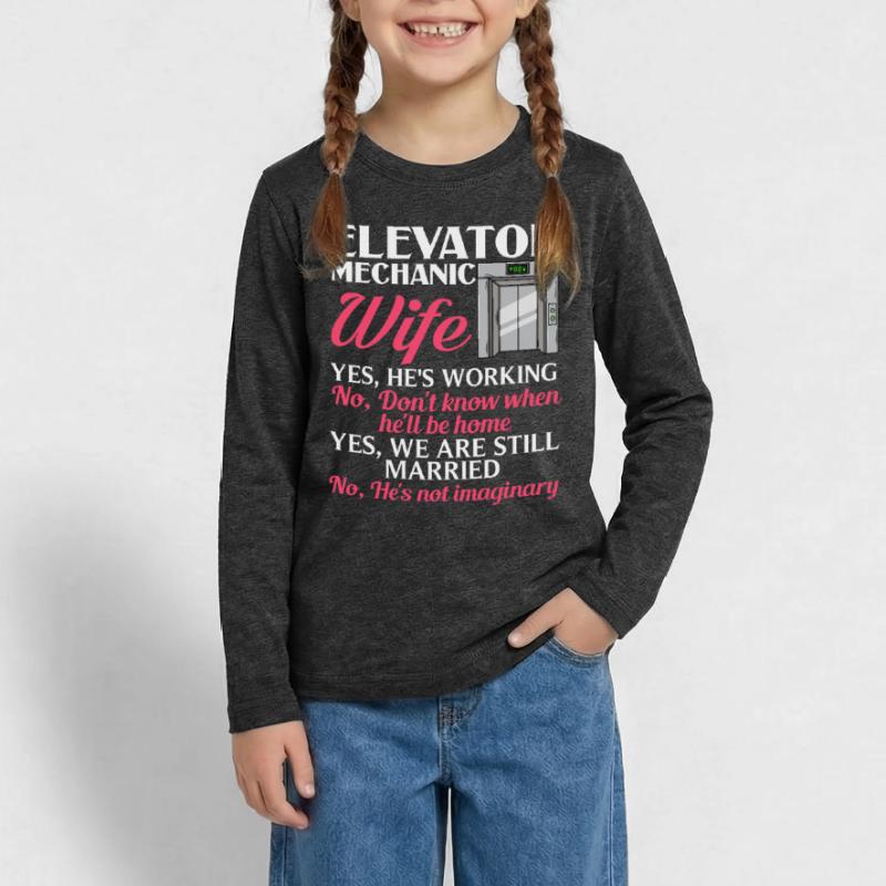 Elevator Elevator System Technician Woman Elevator Elevator Teenager Premium Organic Long Sleeve Shirt