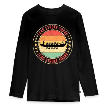 Drachenbootrennen Drachenboot Lead Stroke Squad - Teenager Premium Bio Langarmshirt - Schwarz - Vorne - AI Model Kid Female (0cm)